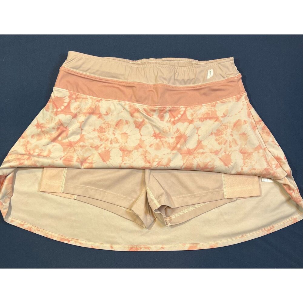 Prince Women’s Medium Floral Tennis Skort Peach Pink Built In Shorts Athletic